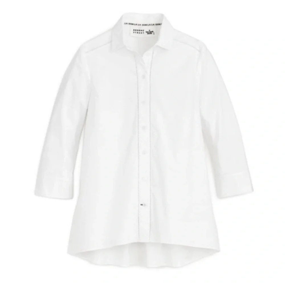 Kate Spade | Broome Street Cotton Poplin Eyelet Button Down Size Small